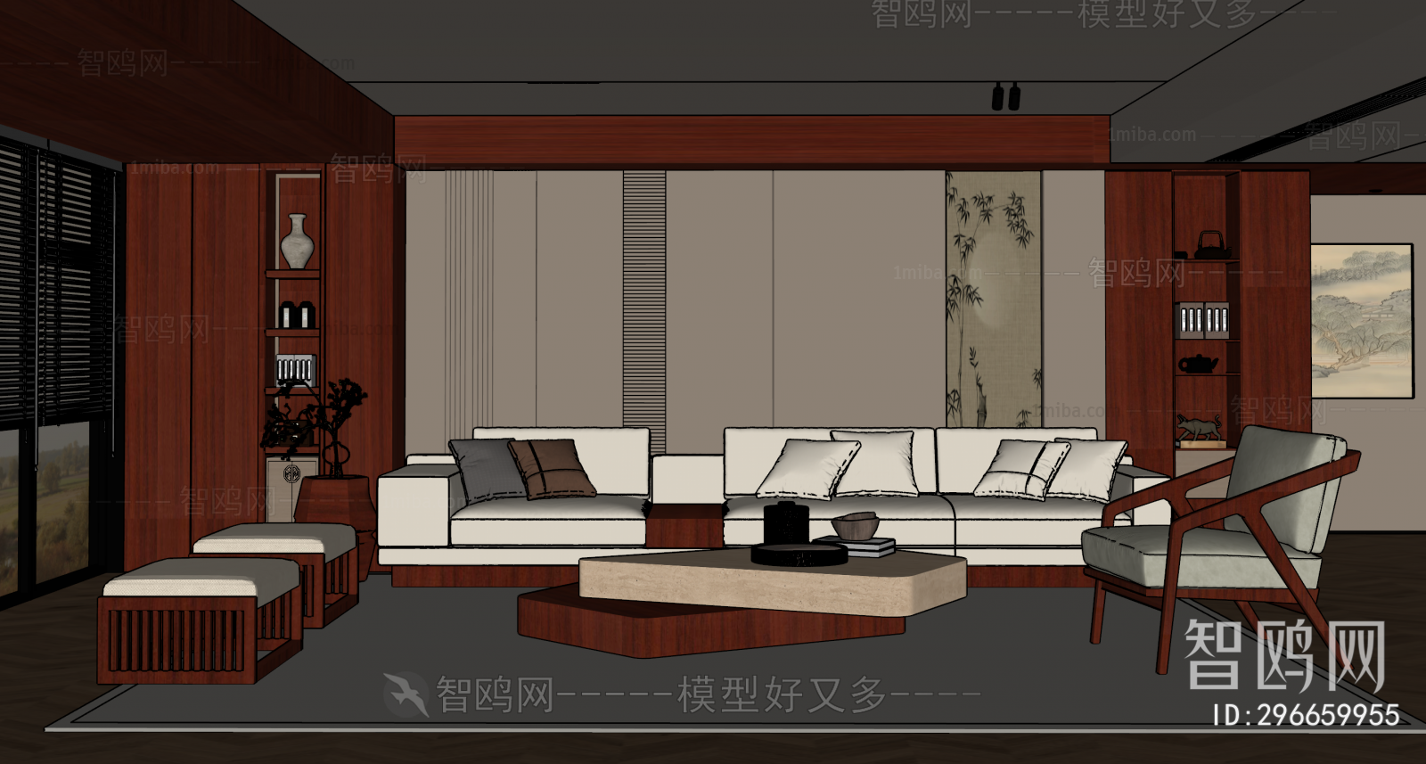 New Chinese Style A Living Room