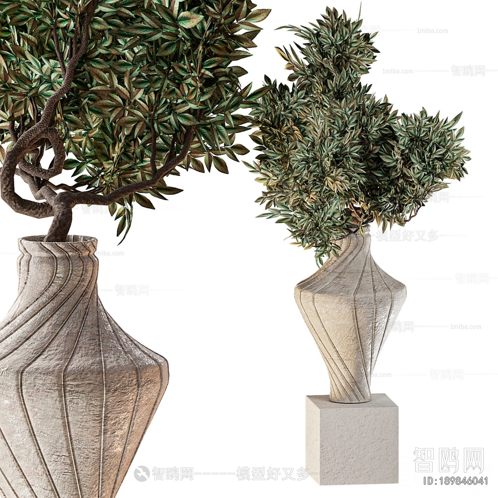 Modern Ground Green Plant Potted Plants