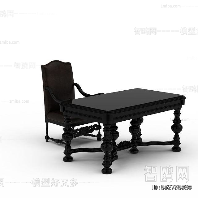 American Style Computer Desk And Chair