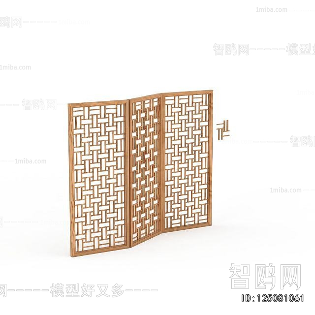 New Chinese Style Wooden Screen Partition