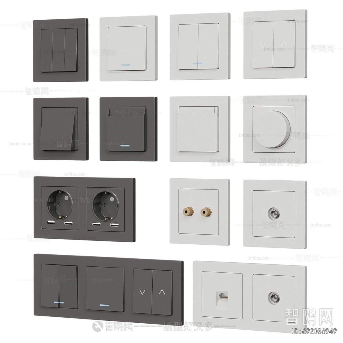 Modern Switch Socket Panel