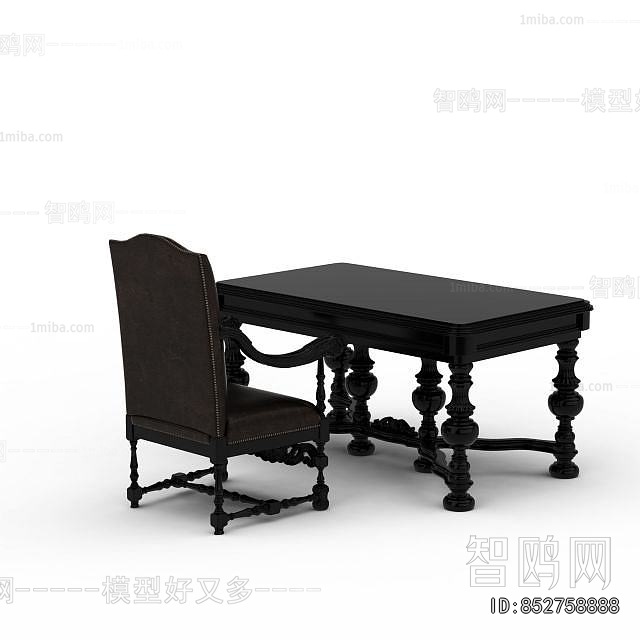 American Style Computer Desk And Chair