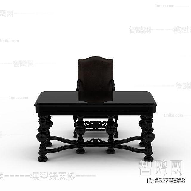 American Style Computer Desk And Chair