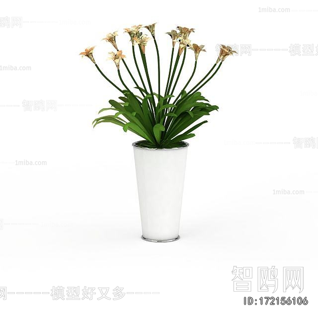 Modern Potted Green Plant