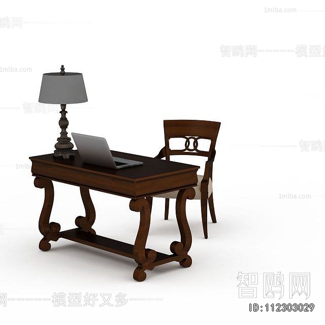 American Style Computer Desk And Chair