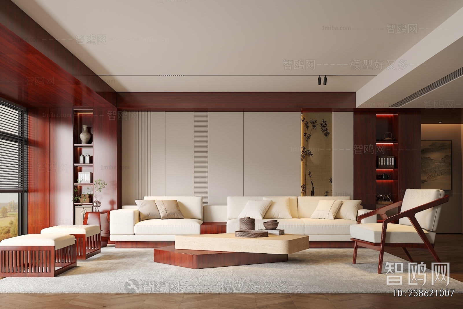 New Chinese Style A Living Room