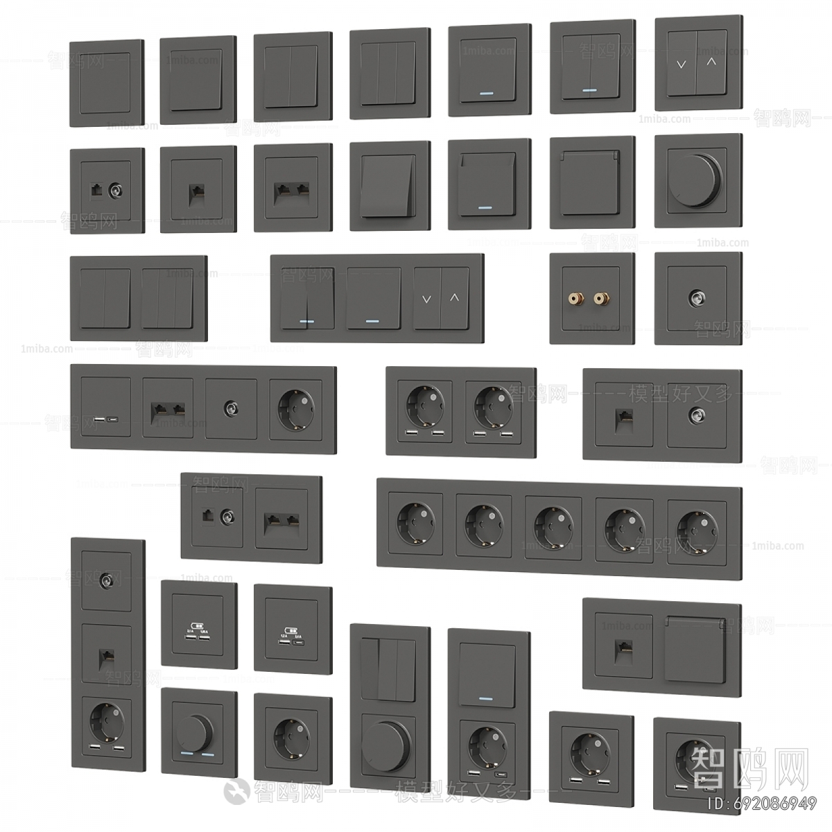 Modern Switch Socket Panel