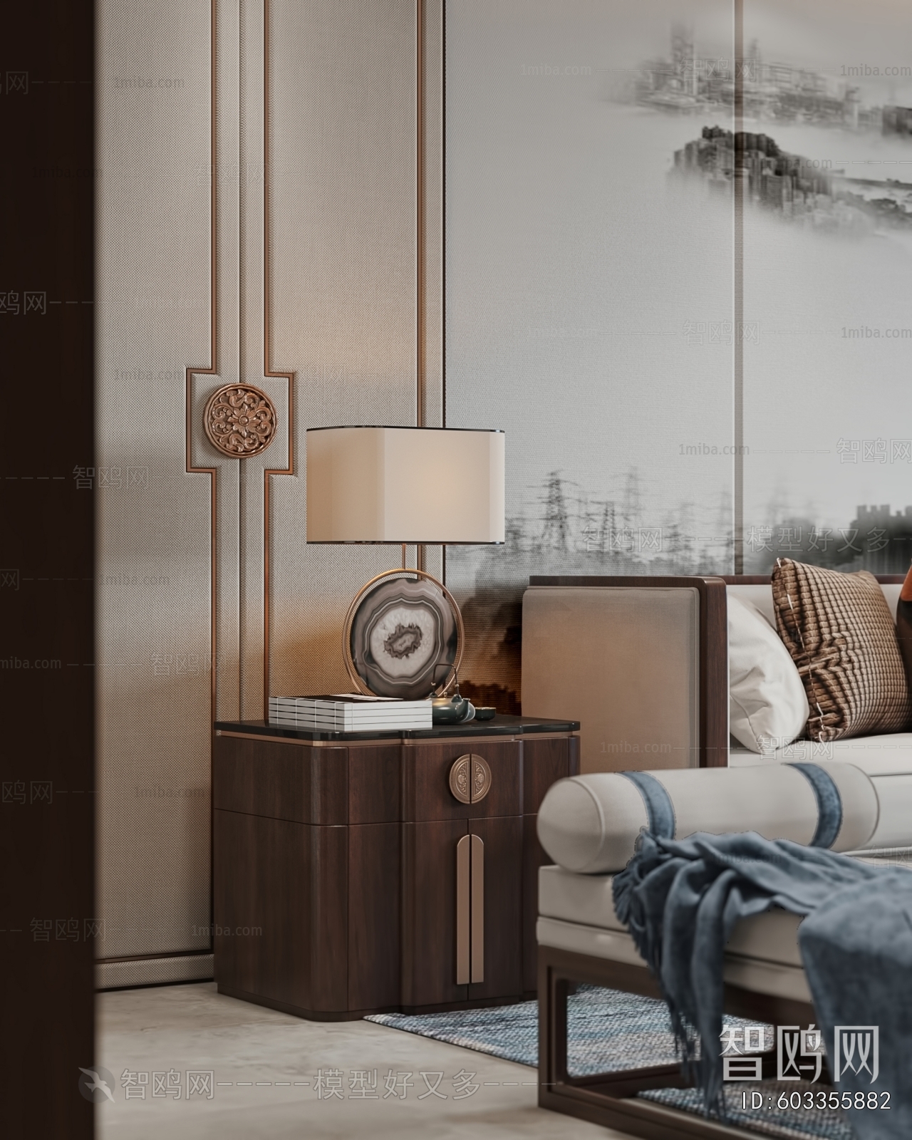 New Chinese Style A Living Room