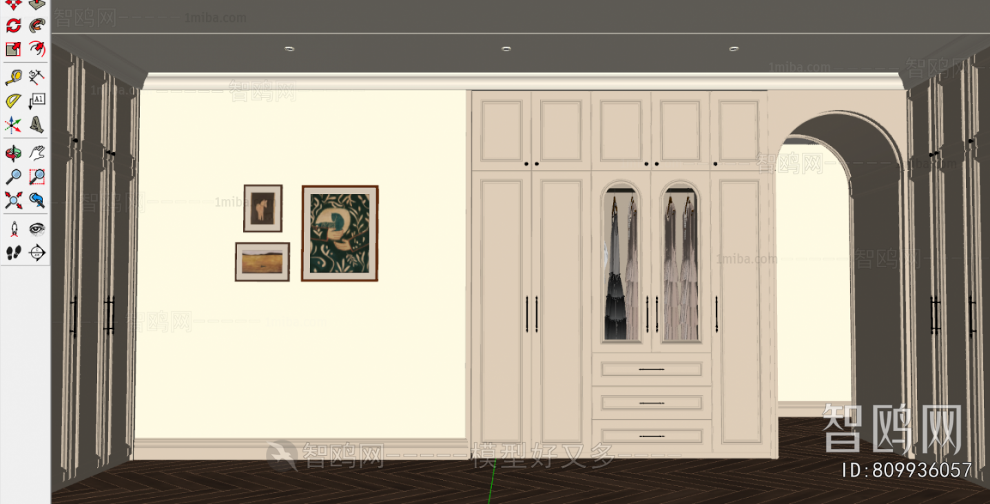 French Style Clothes Storage Area