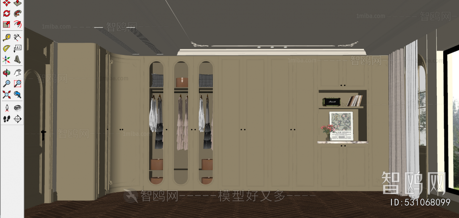 French Style Clothes Storage Area