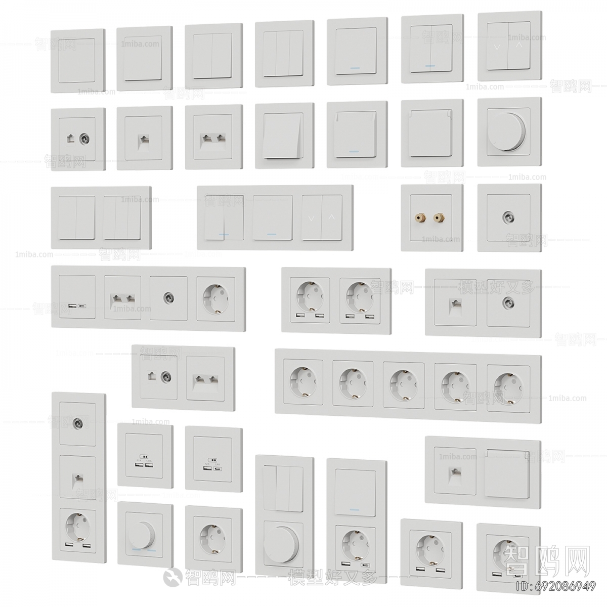 Modern Switch Socket Panel