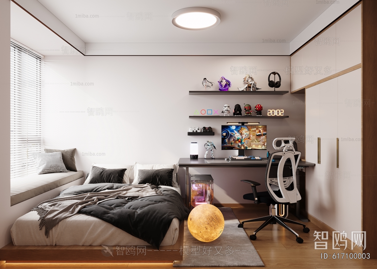 Modern Boy's Room And Son's Room