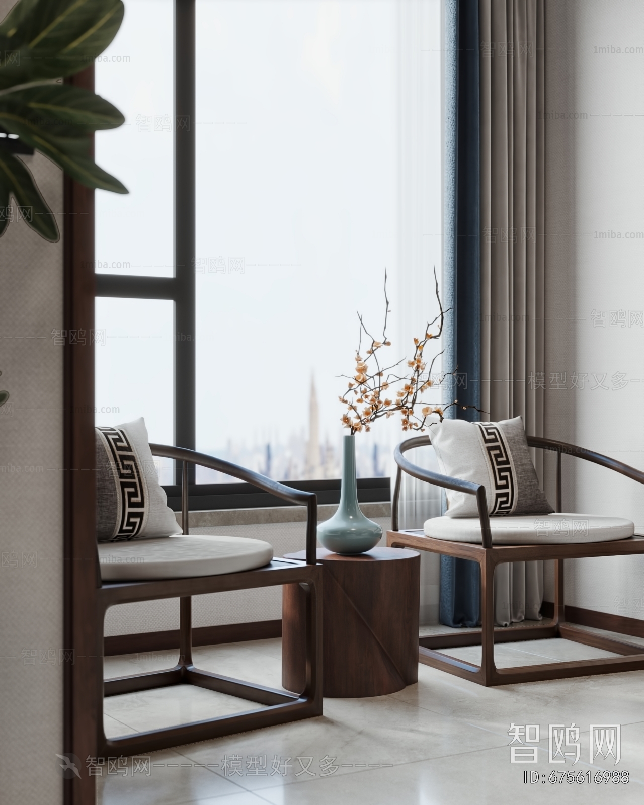 New Chinese Style Bedroom