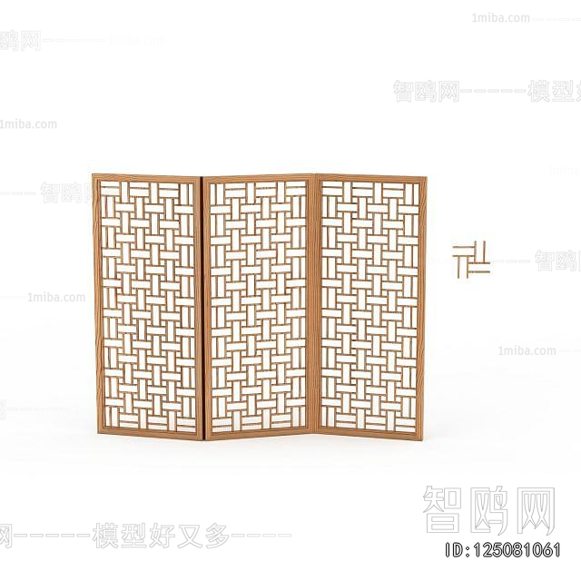 New Chinese Style Wooden Screen Partition