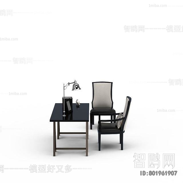 Simple European Style Computer Desk And Chair