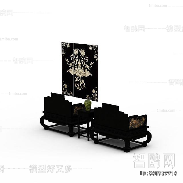 Chinese Style Single Sofa