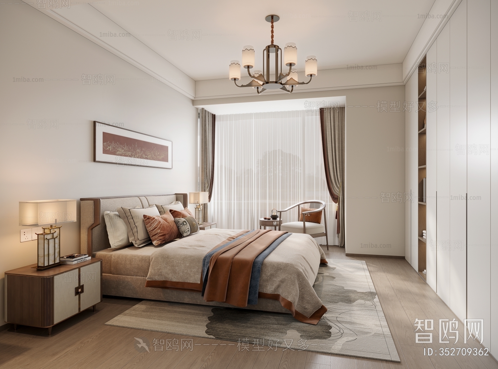 New Chinese Style Bedroom