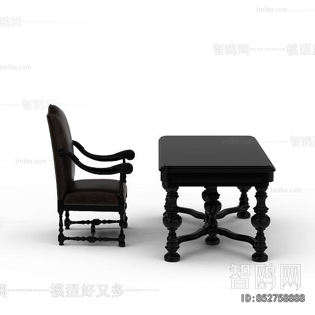 American Style Computer Desk And Chair