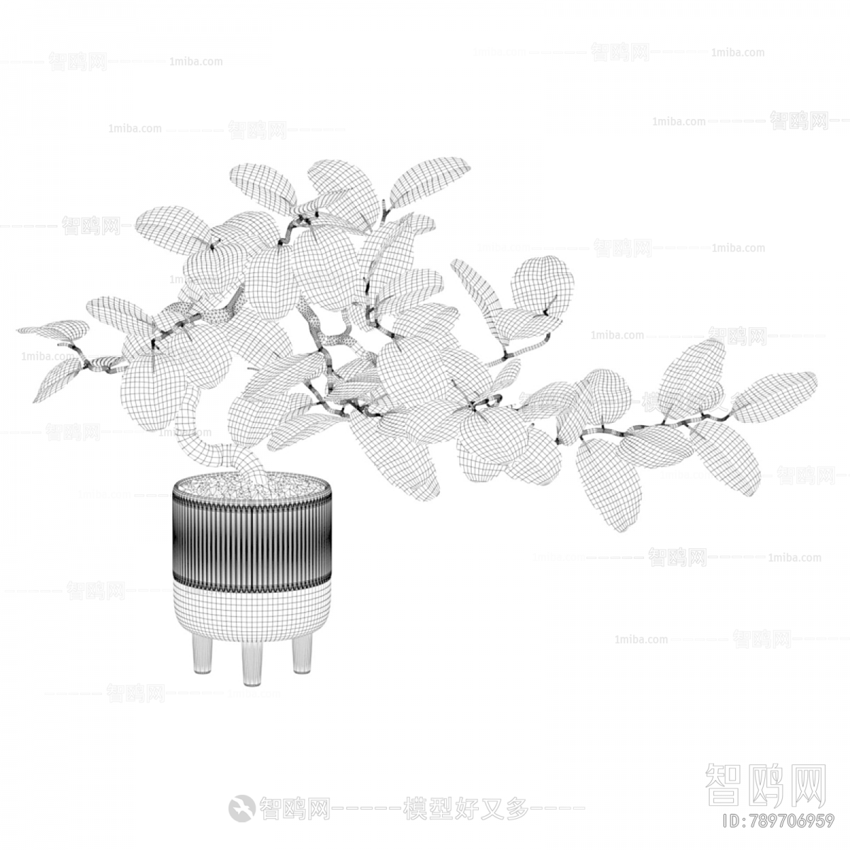 Modern Ground Green Plant Potted Plants