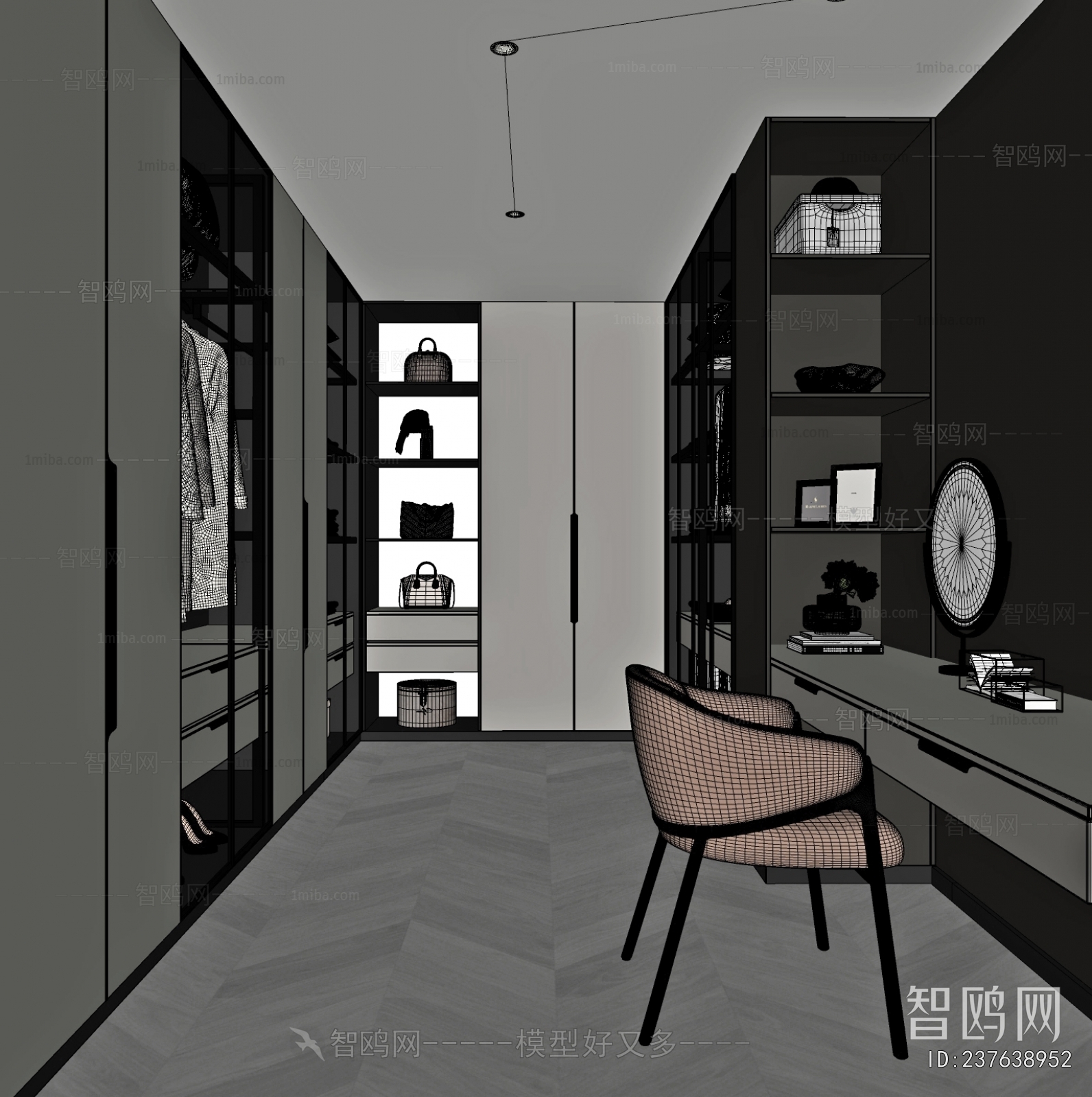 Modern Clothes Storage Area