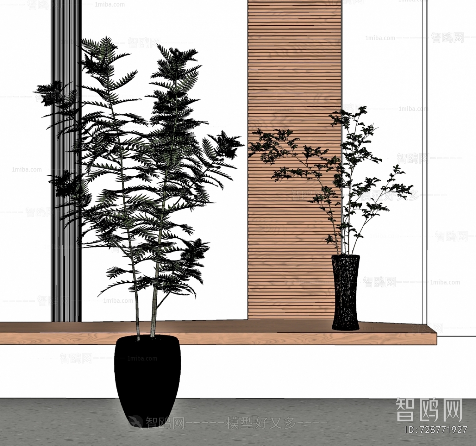 Modern Ground Green Plant Potted Plants