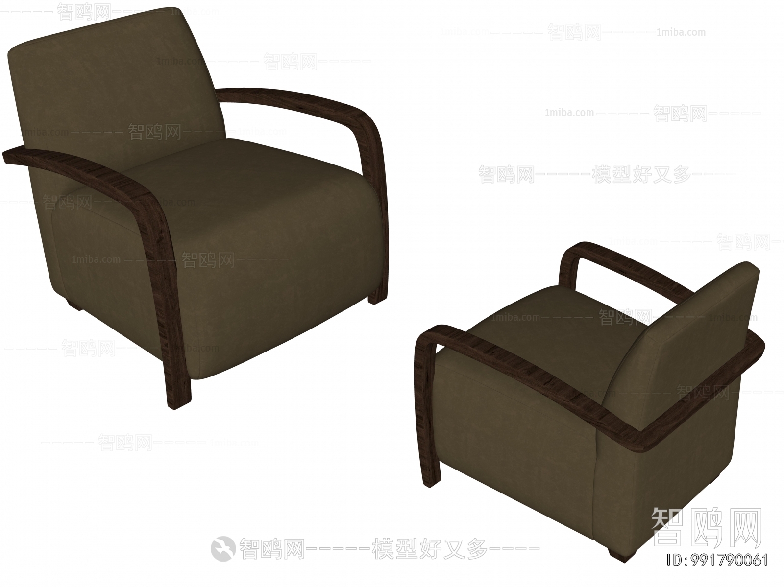 New Chinese Style Single Sofa