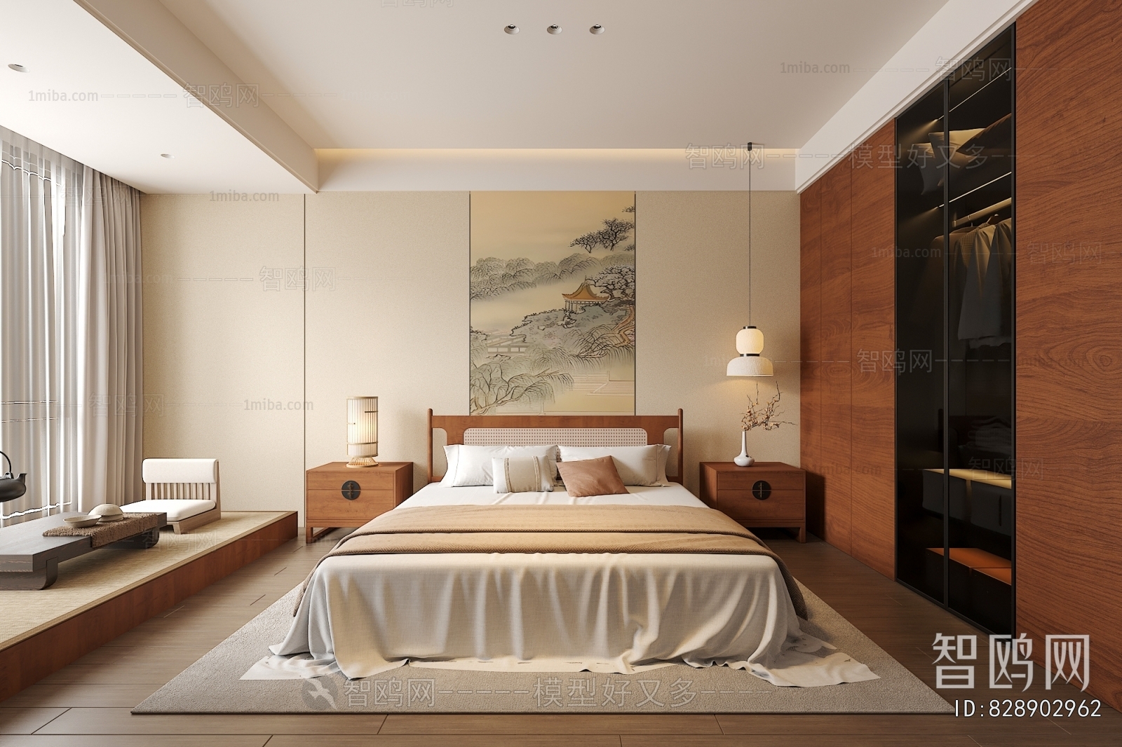 New Chinese Style Bedroom