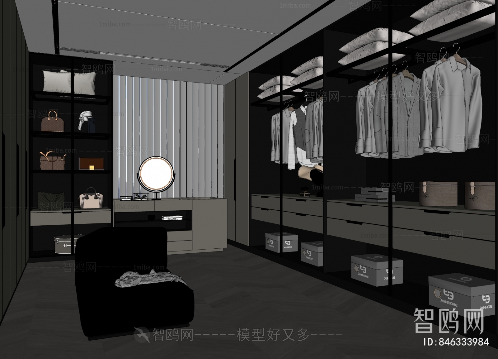 Modern Clothes Storage Area