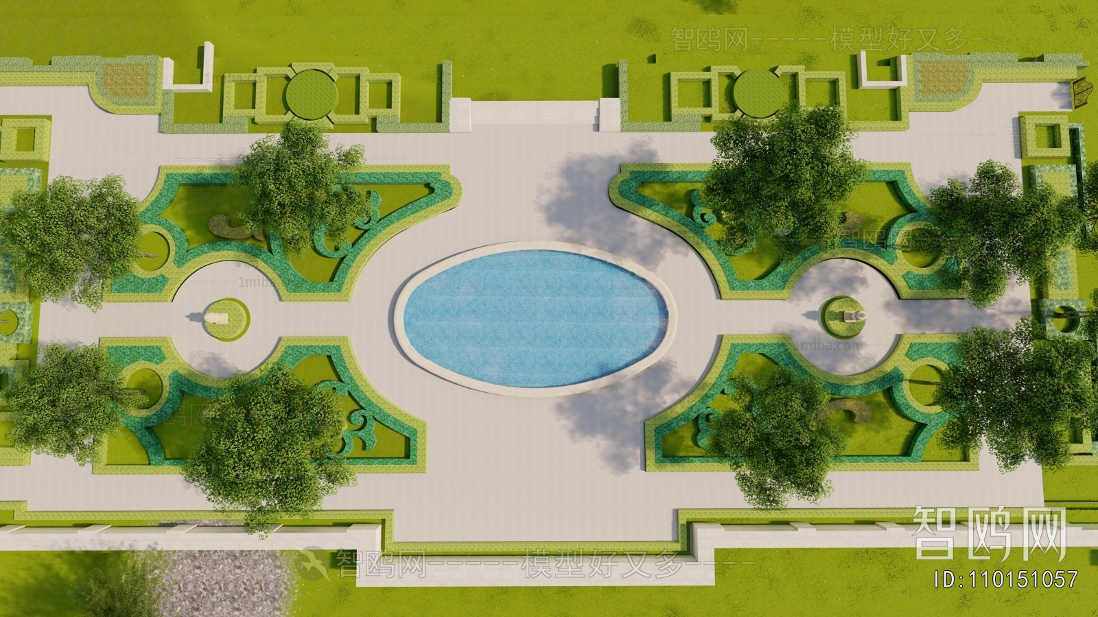 European Style Courtyard/landscape