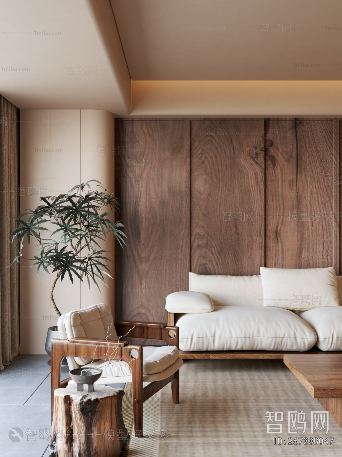 Wabi-sabi Style A Living Room