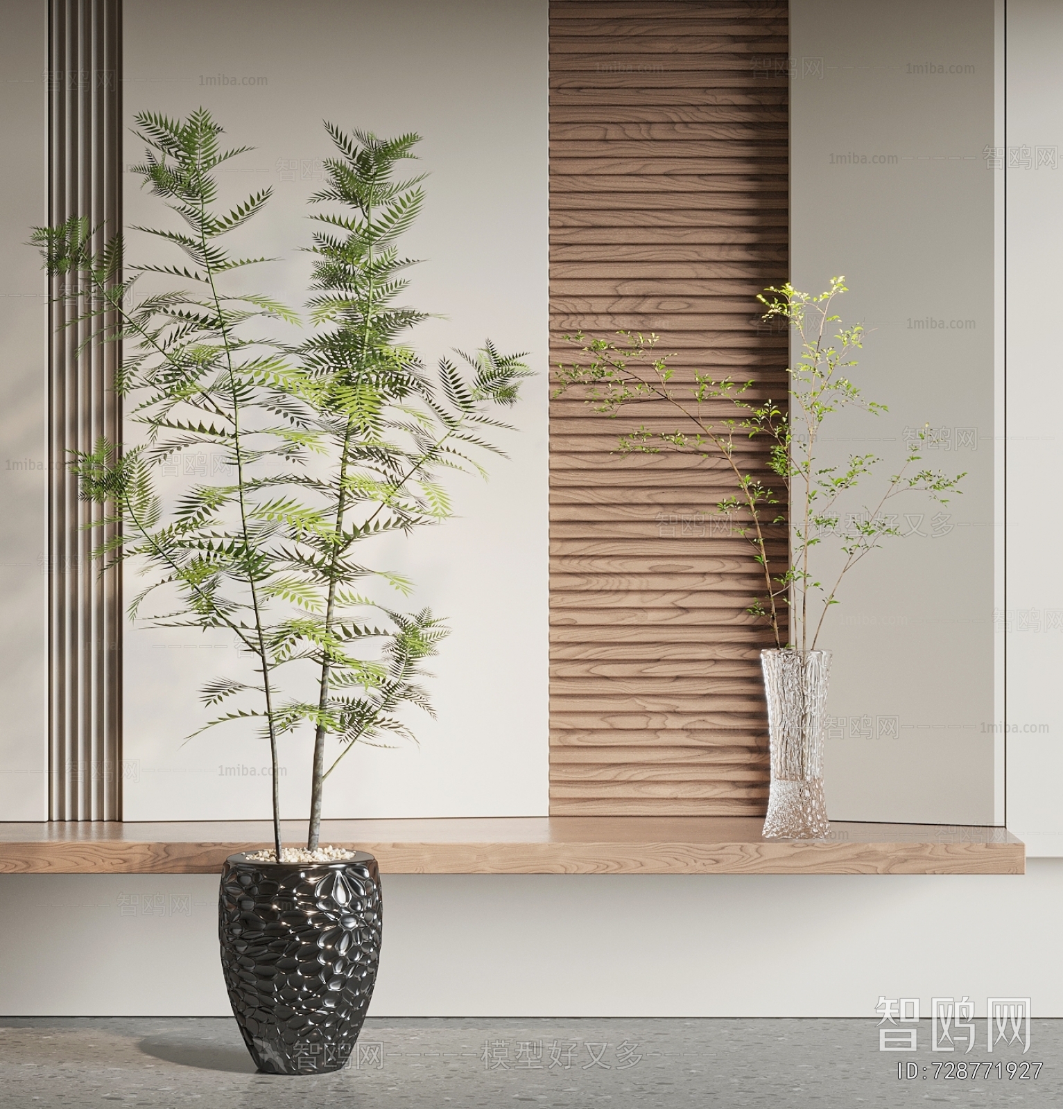 Modern Ground Green Plant Potted Plants