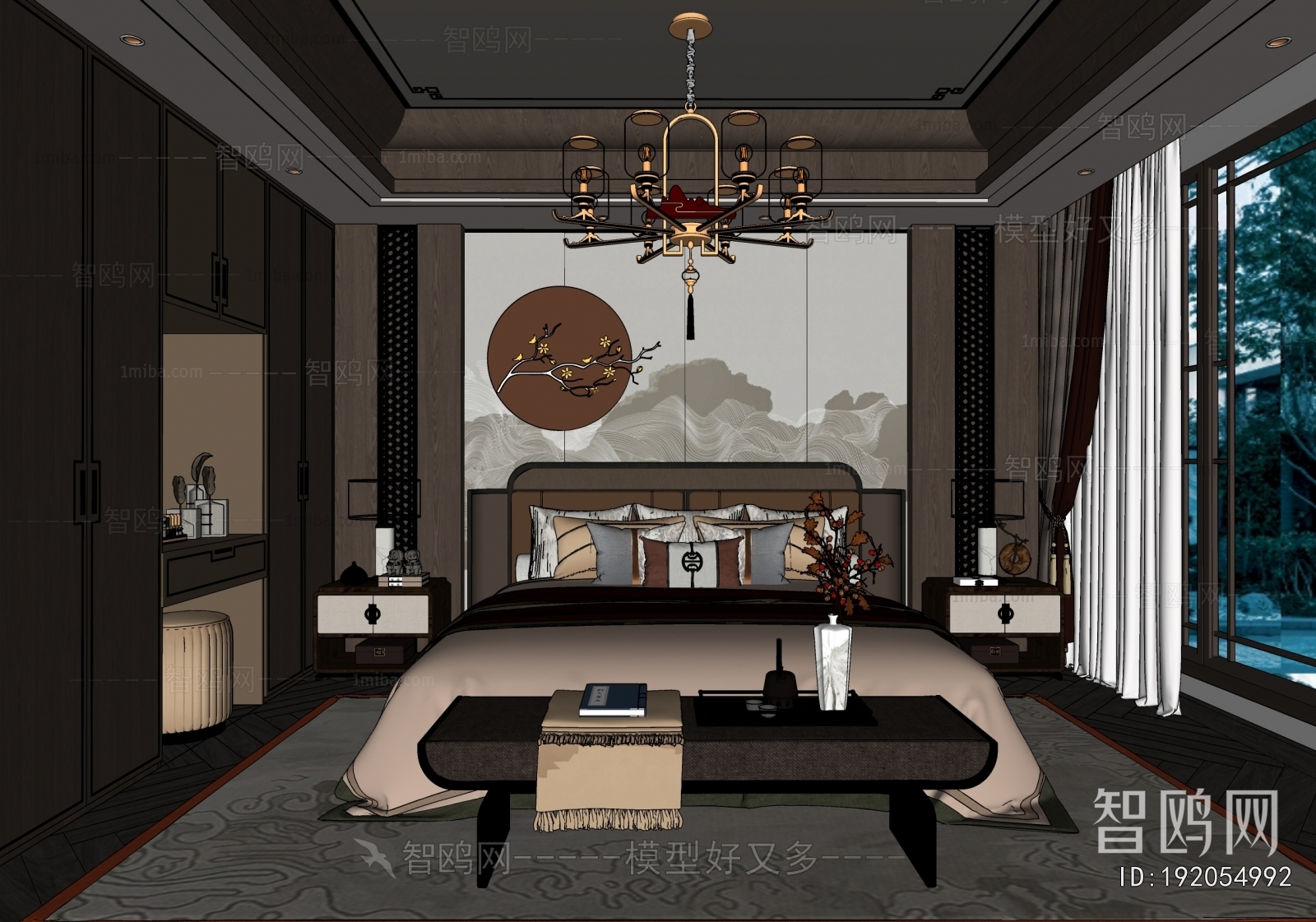 New Chinese Style Bedroom