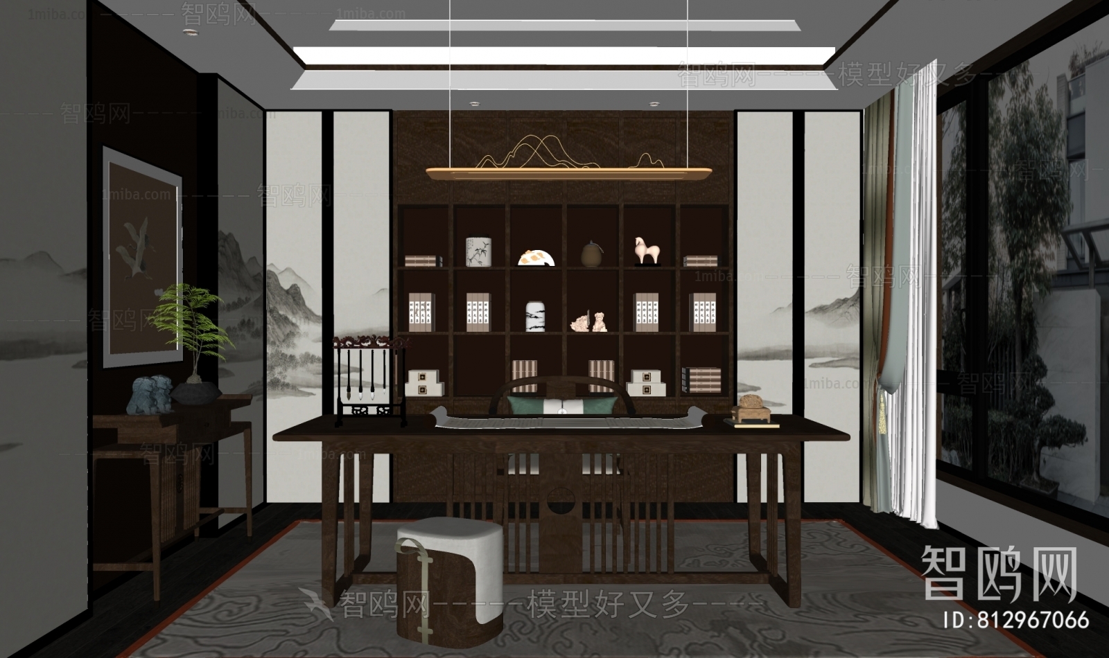 New Chinese Style Study Space