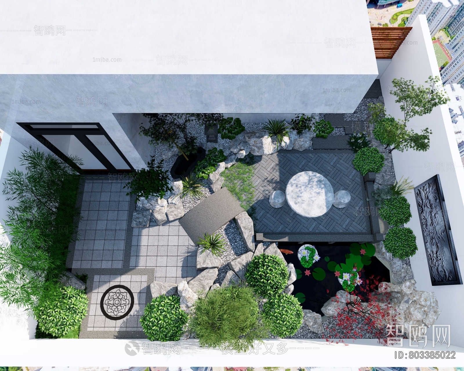 New Chinese Style Courtyard/landscape