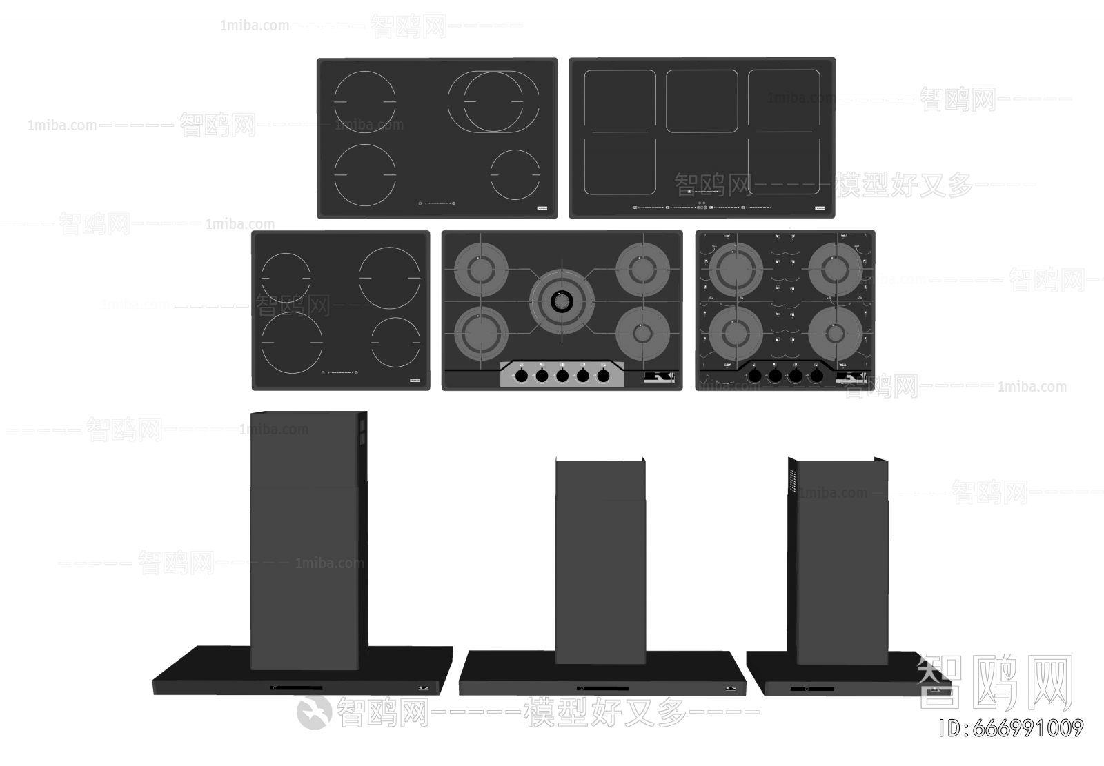 Modern Kitchen Electric Gas Range