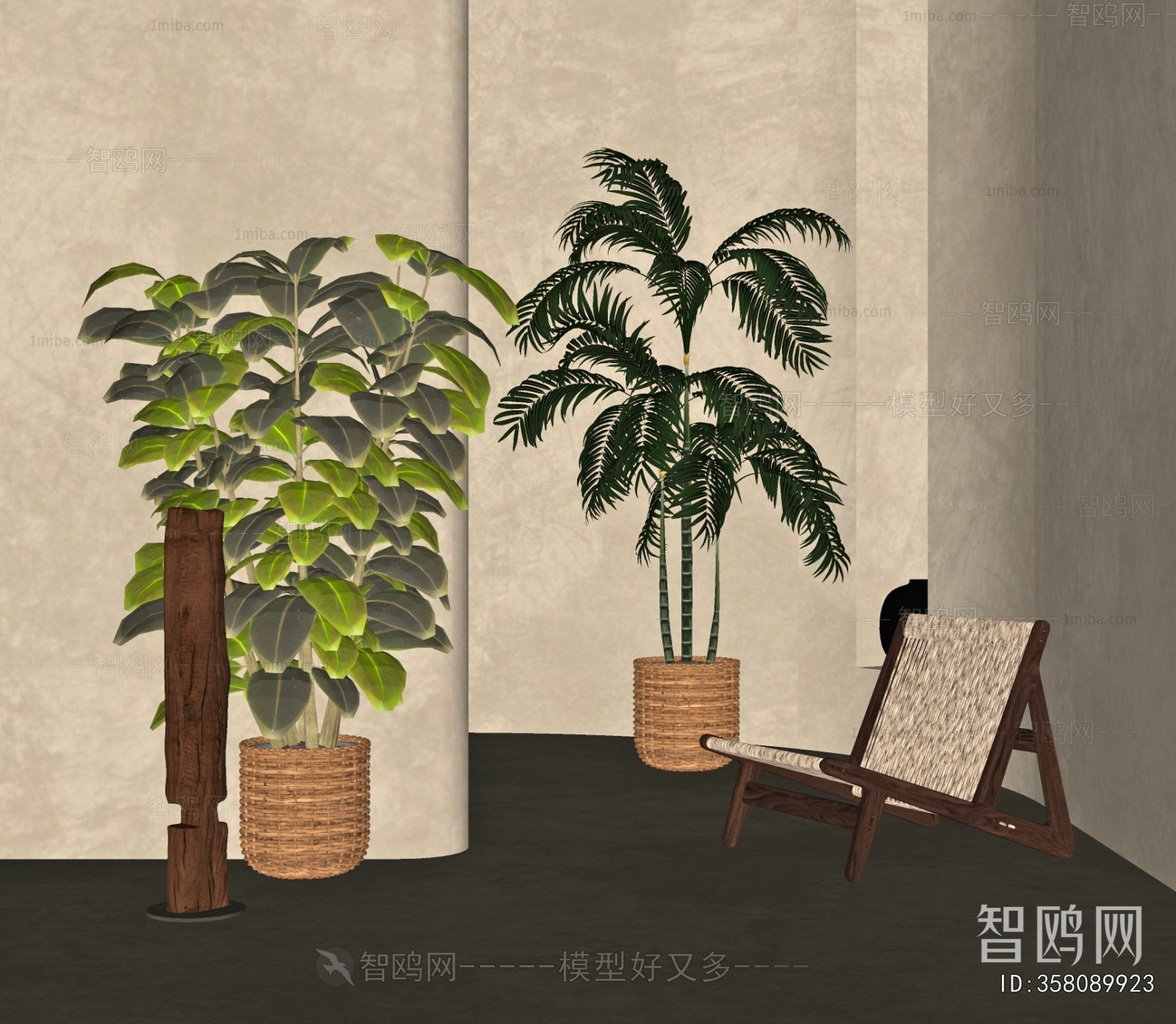 Modern Ground Green Plant Potted Plants
