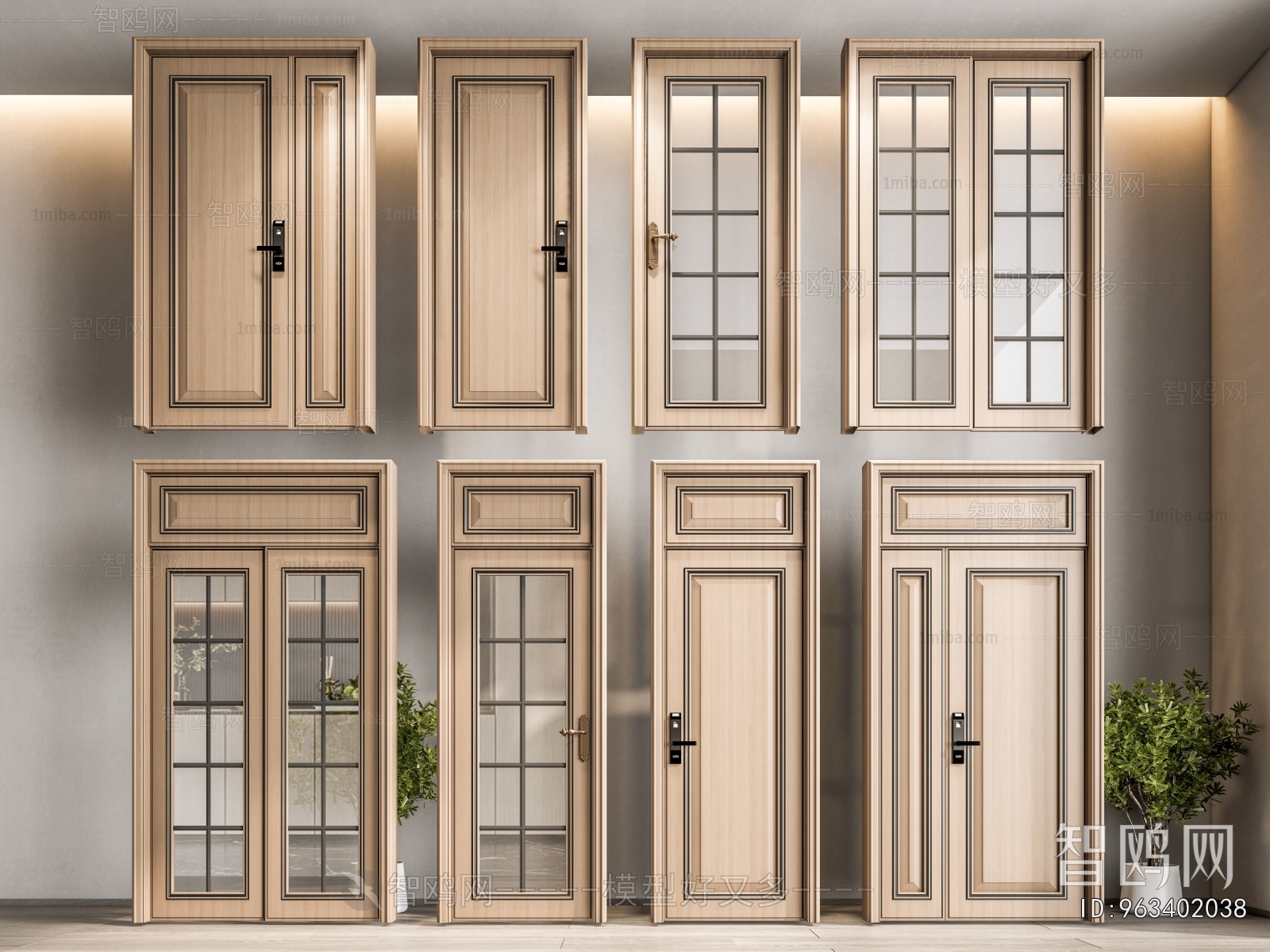 New Chinese Style Single Door