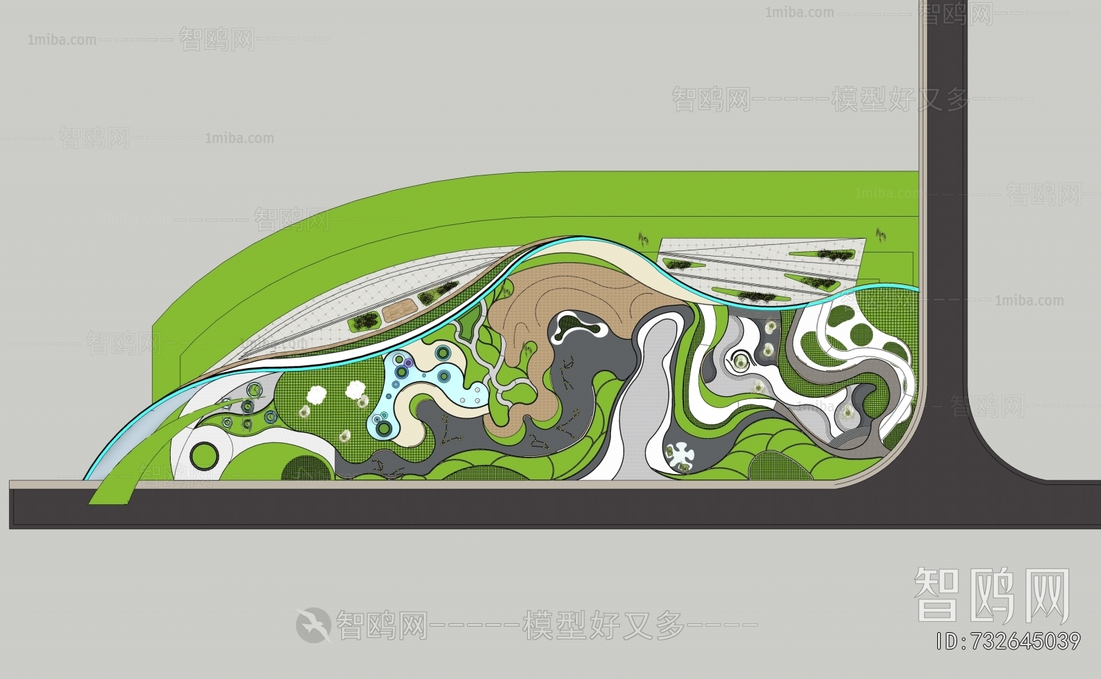 Modern Park Landscape