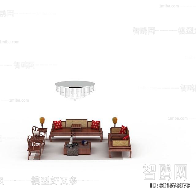 New Chinese Style Sofa Combination
