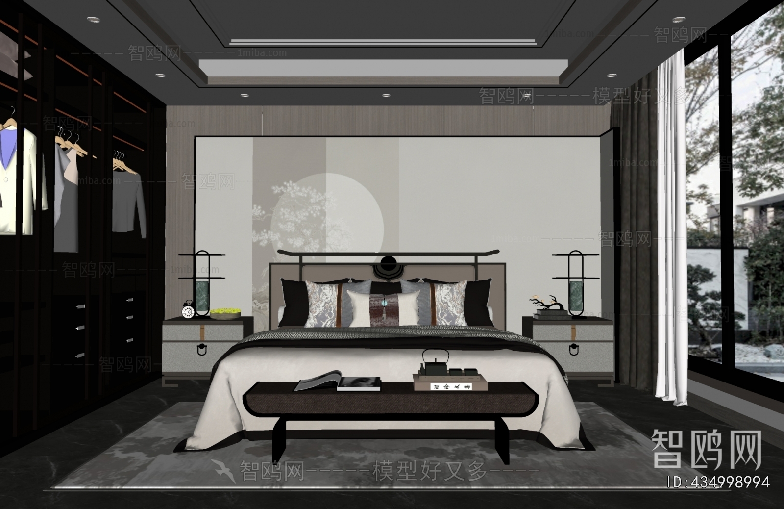 New Chinese Style Bedroom