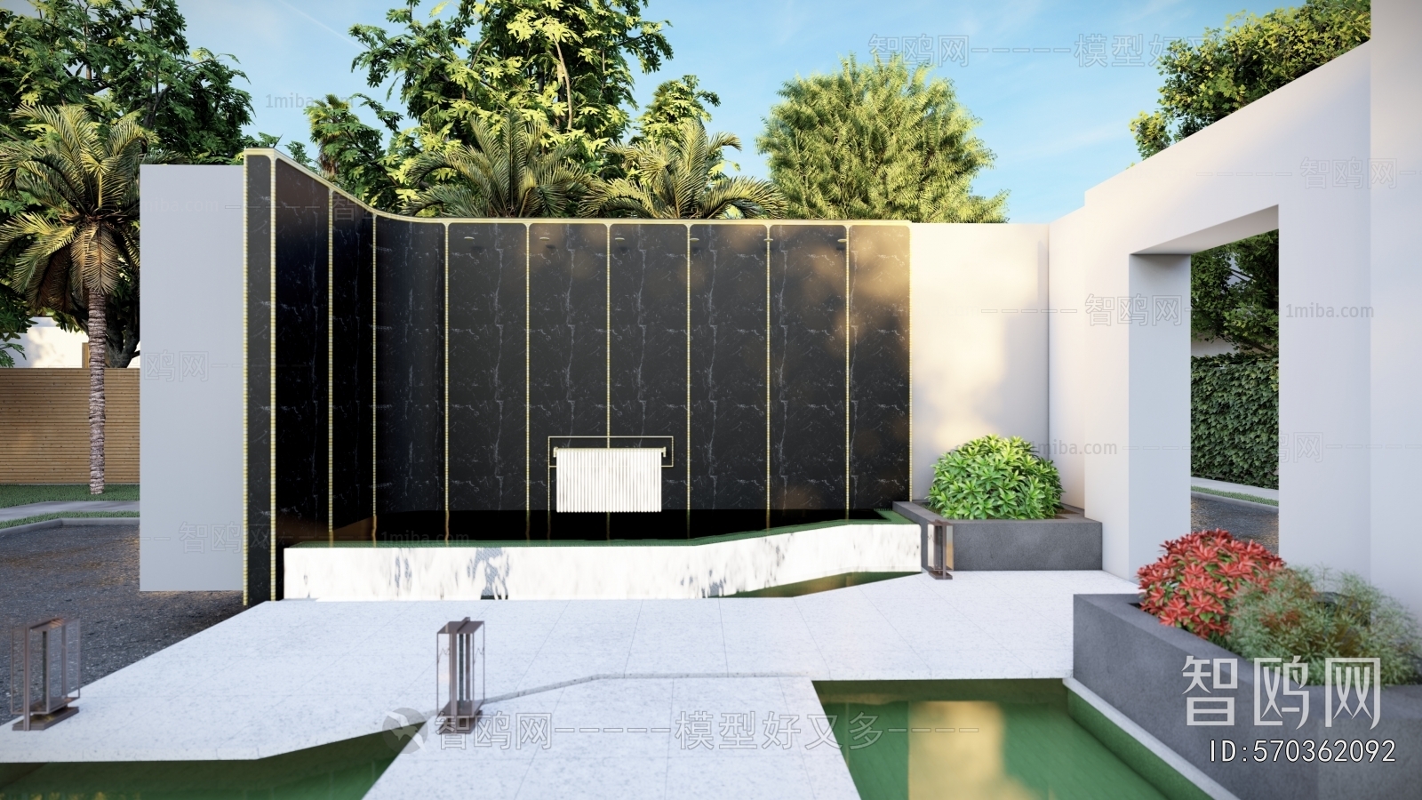 Modern Courtyard/landscape