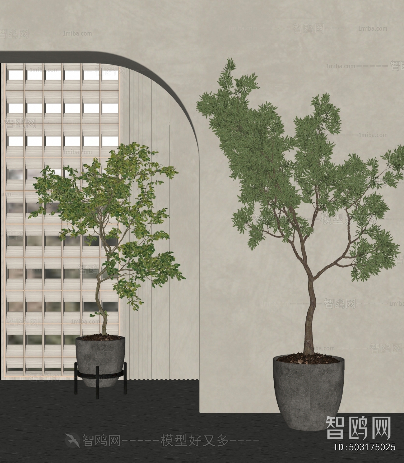 Modern Ground Green Plant Potted Plants