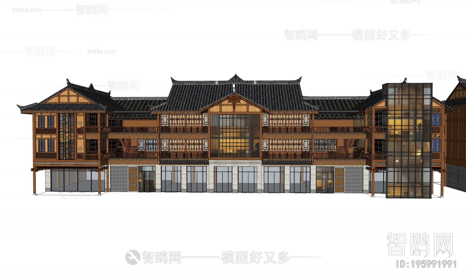 Chinese Style Appearance Of Commercial Building