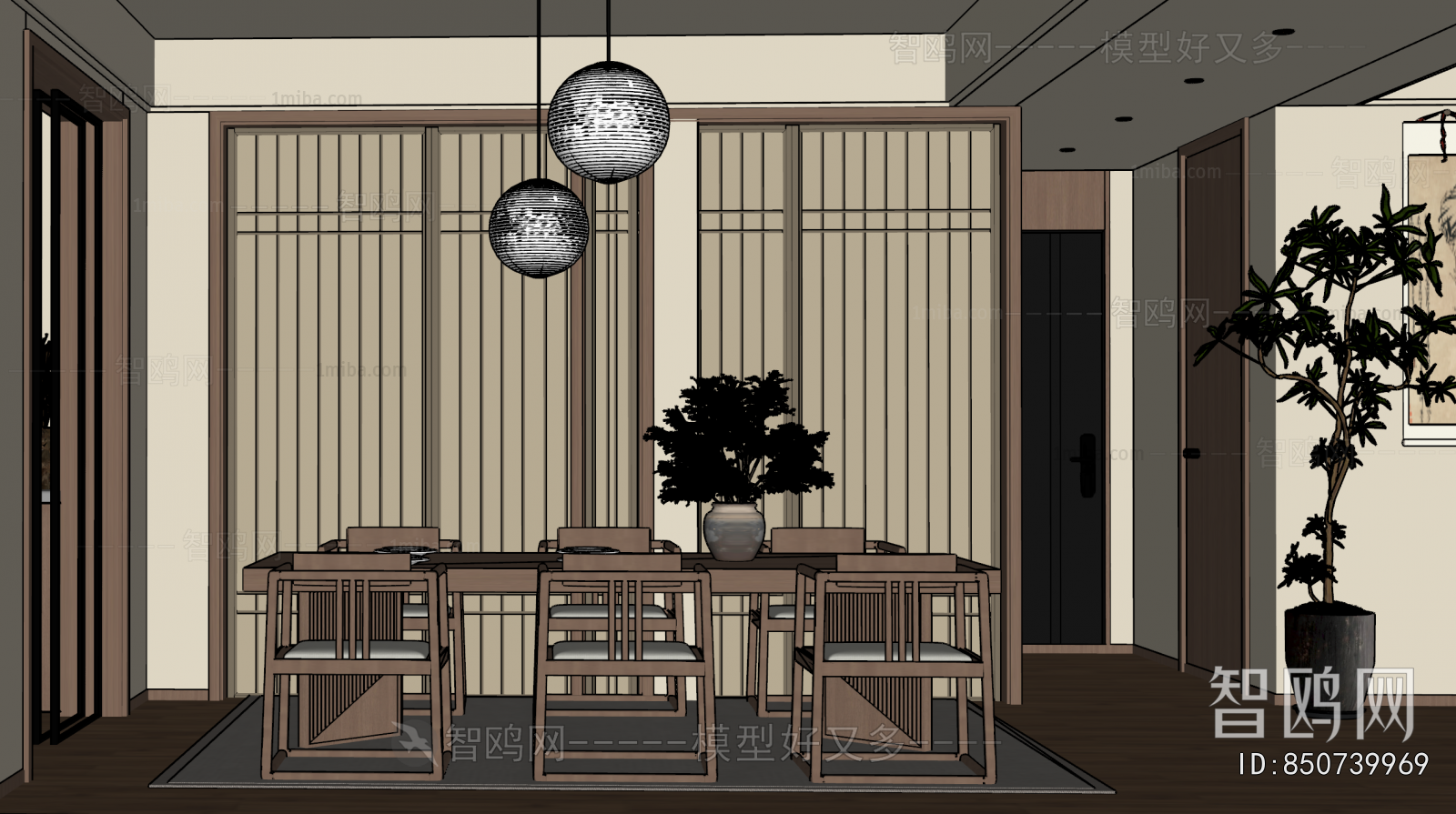 New Chinese Style Dining Room