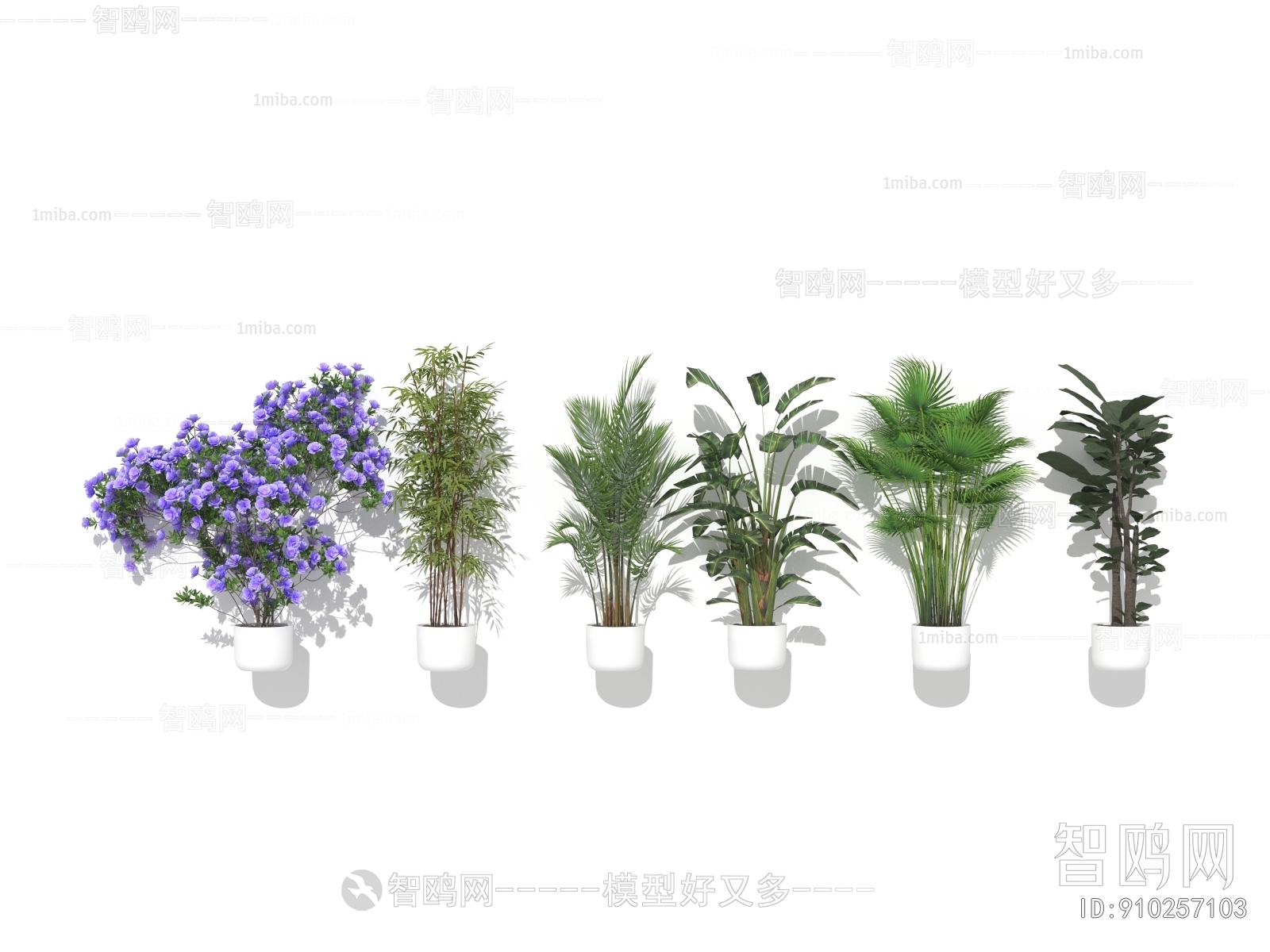 Modern Potted Green Plant