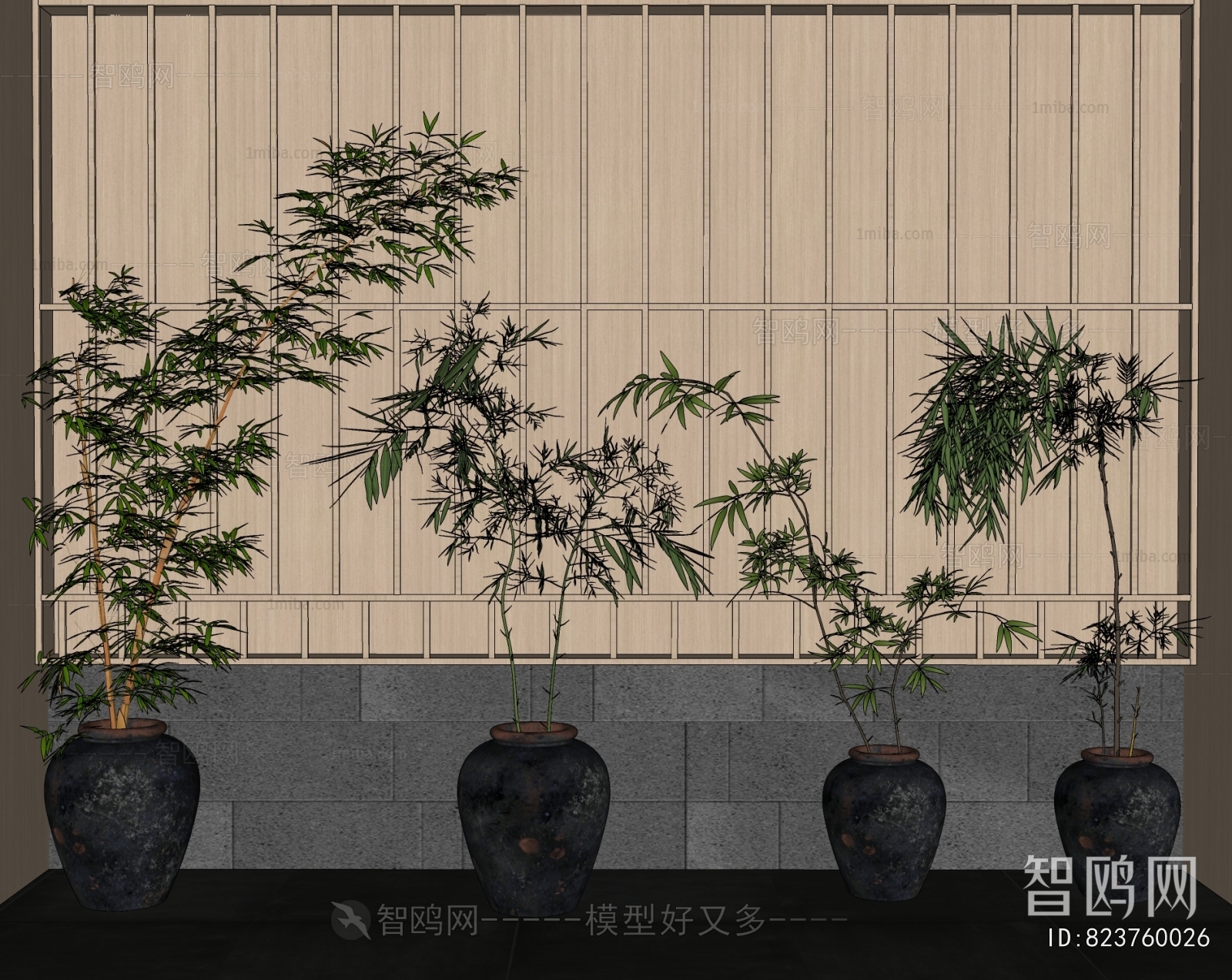 Wabi-sabi Style Ground Green Plant Potted Plants