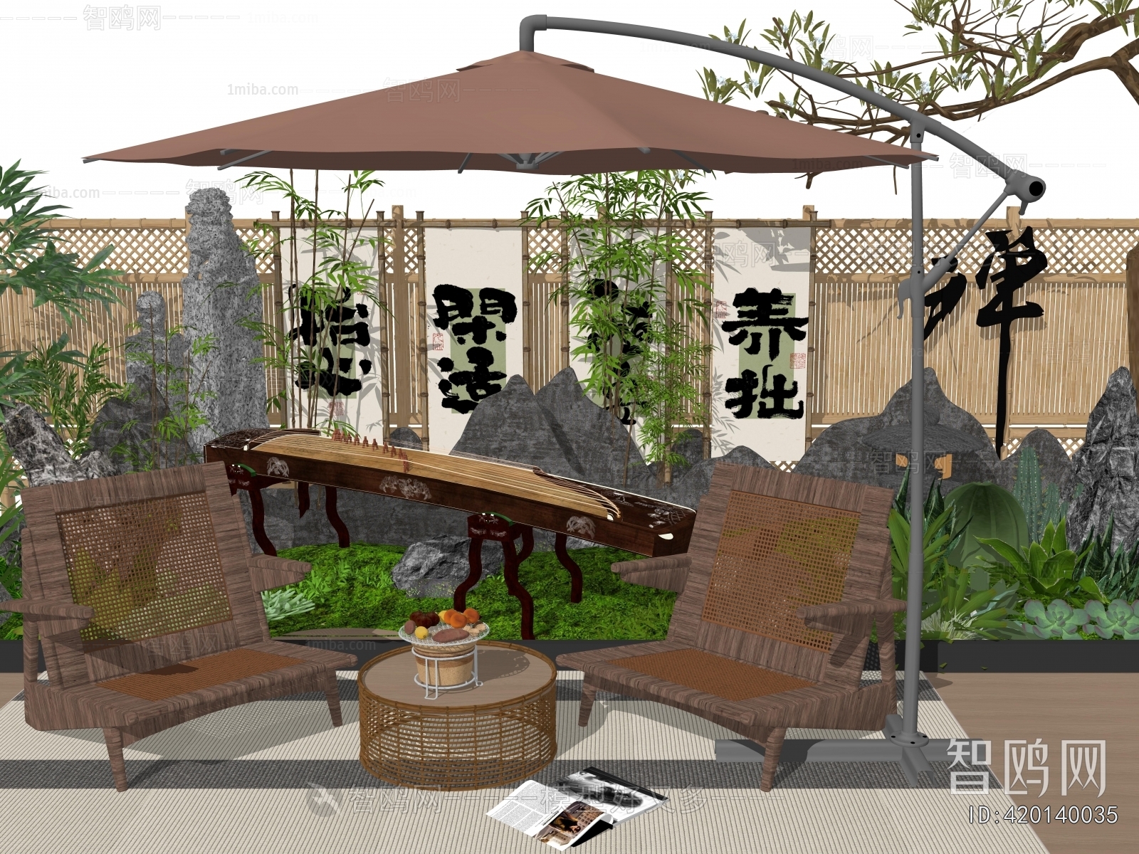 New Chinese Style Courtyard/landscape