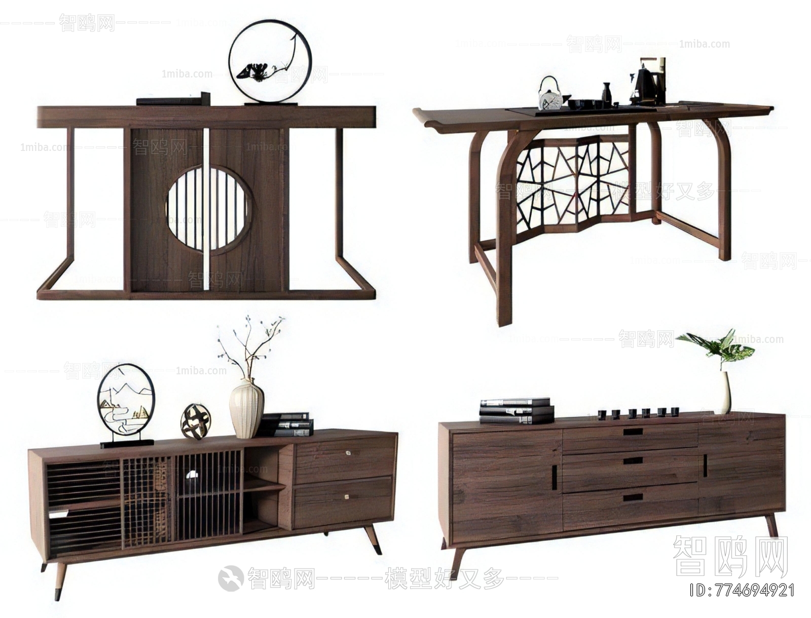 New Chinese Style TV Cabinet