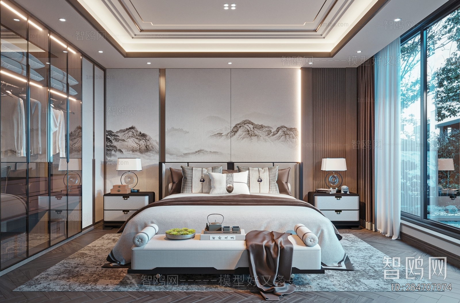 New Chinese Style Bedroom