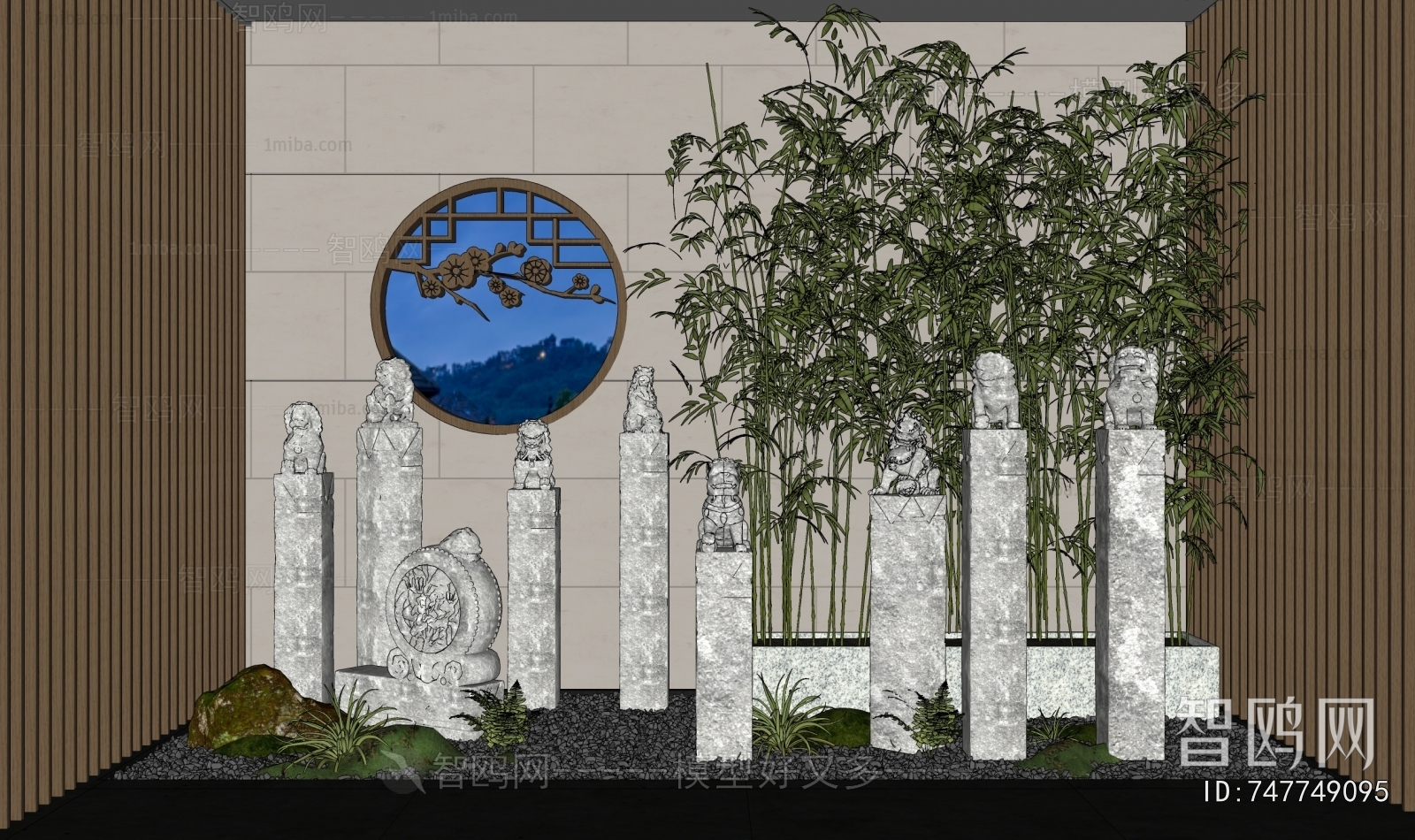 New Chinese Style Plant Landscaping